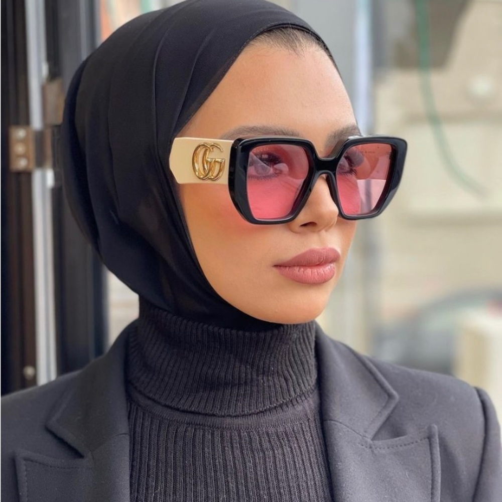 - Authentic- New🔥🔥 - Gucci Pink New Gg0956s 002 Black Women's Sunglasses